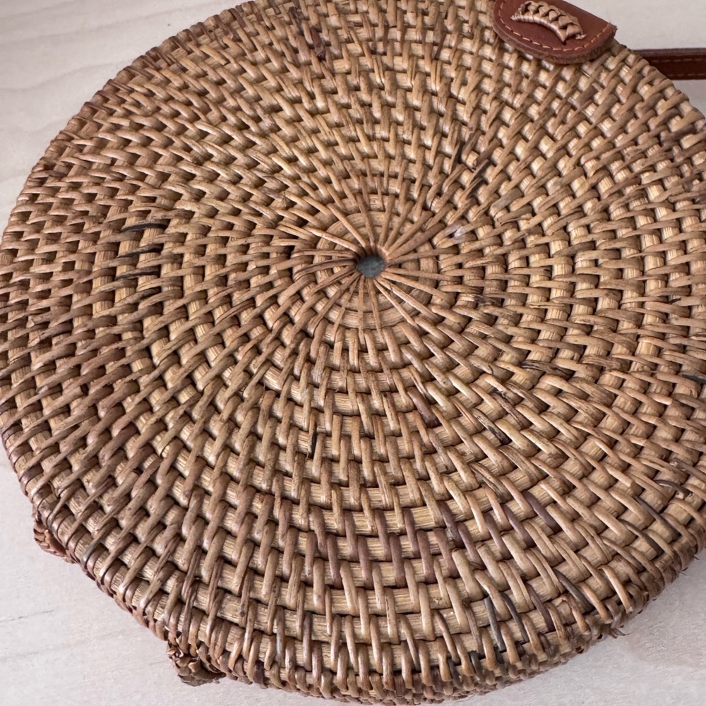 Brown Woven Mini Bag